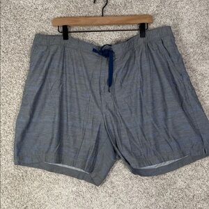CHUBBIES gray & blue shorts with drawstring waist and pockets w/ liner size XXL